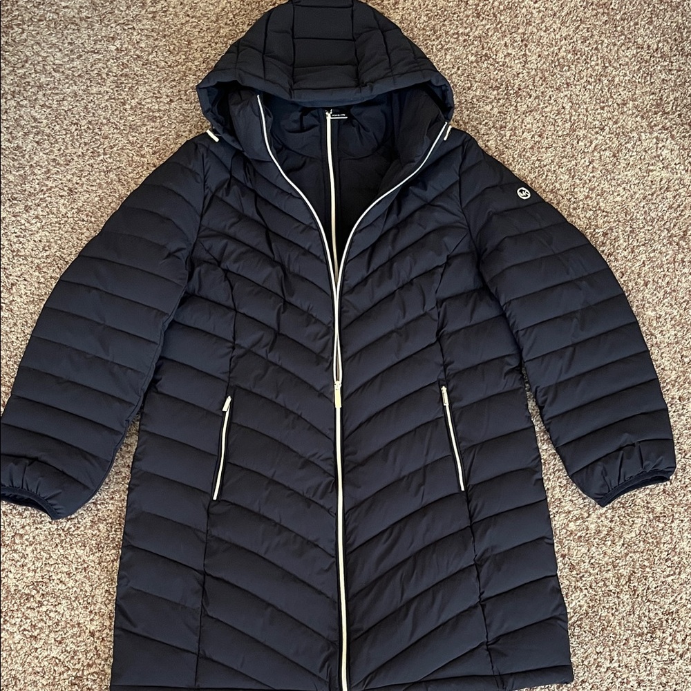 Michael Kors Black Hooded Women’s Puffer Coat Size XL